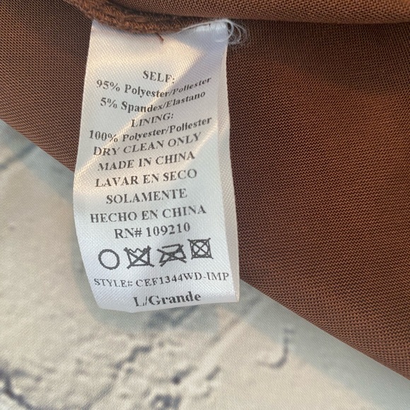 Windsor brown satin Lola dress. Large. Great for homecoming or prim or wedding - Picture 6 of 11